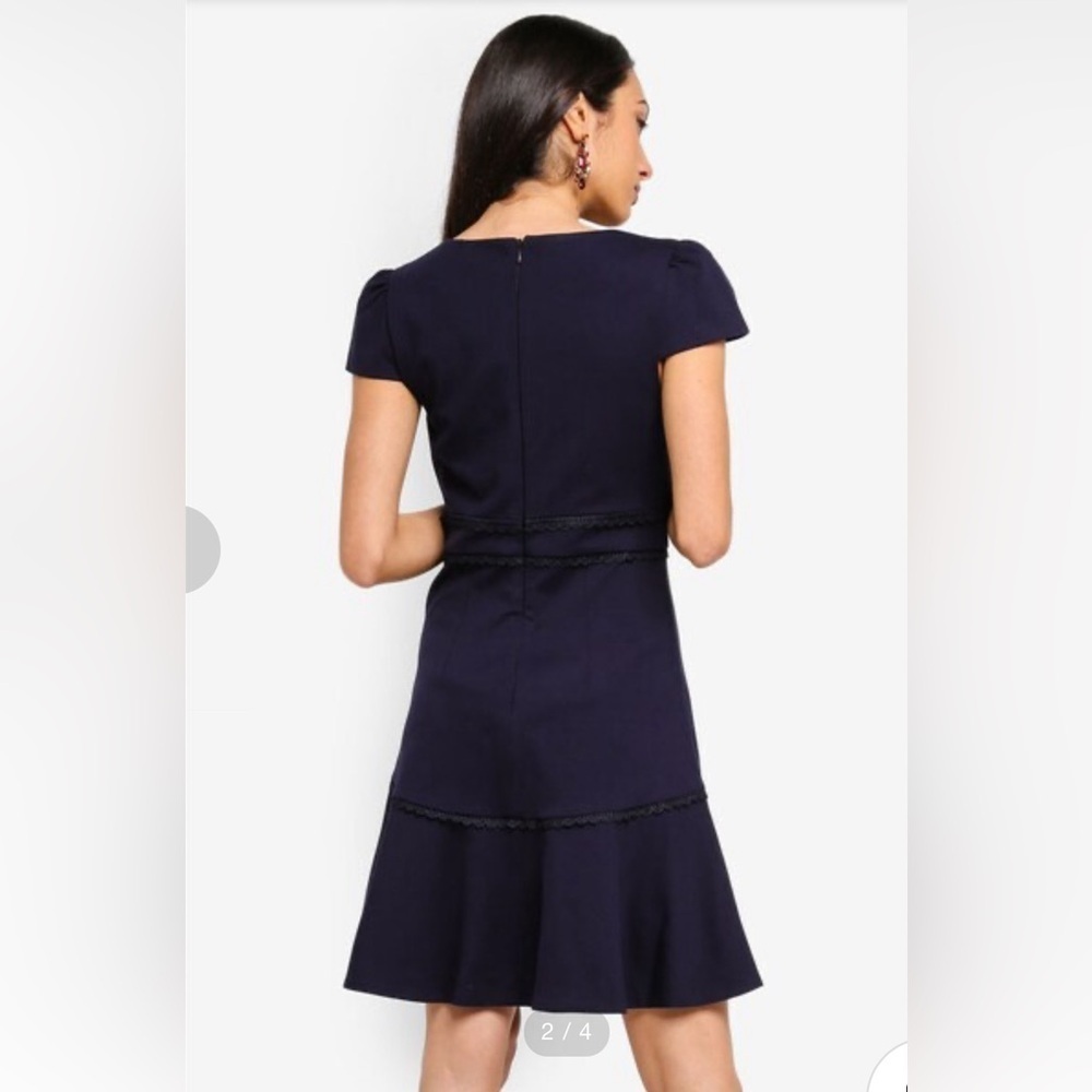 Forever ever New Tasha Ponte Dress navy blue jersey stretch size 8 - Picture 4 of 10